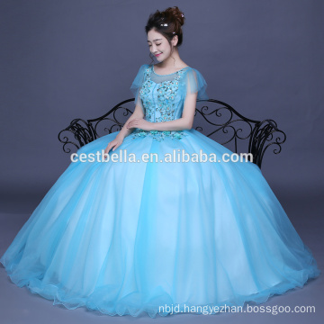 Ruffles Quinceanera Dresses Ball Gown Blue Evening Dress Prom Dress